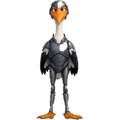 The Tinystalk stork, plated in instrumentation.